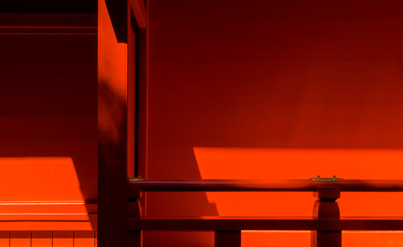The Minimalist Beauty: Colors and Lines of a Japanese Shrine.