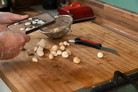 Taking pictures with phone for Identify Mashrooms