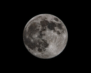Obraz premium Super Beaver Moon Over Charlotte, North Carolina, November 2025