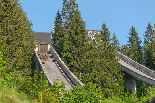 Abandoned Ski Jump on Mount Igman, Sarajevo &ndash; Remains of 1984 Winter Olympics Venue
