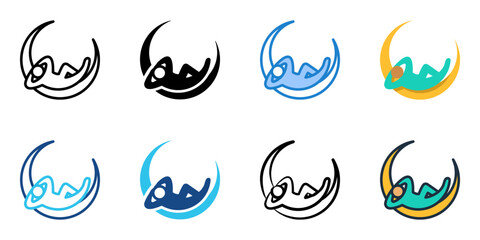 Relaxation icon set multiple style collection 
