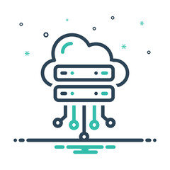 Mix icon for cloud storage