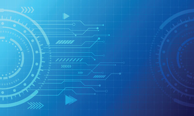 Abstract futuristic technology science blue gradient background
