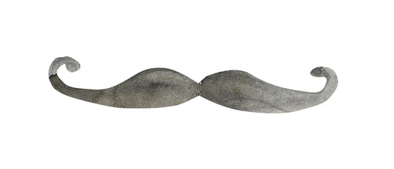 Watercolor mustache illustration. Icon of man's face element. Can used for banner, greeting card.