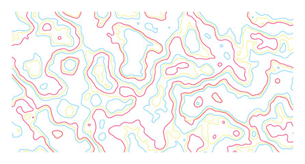 Fototapeta premium Abstract flowing lines and shapes in pastel colors on a white background