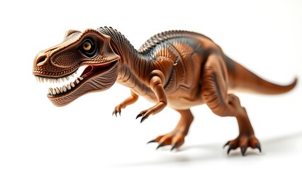 Fototapeta premium trex. Close-up of a T-Rex figurine with dramatic lighting, highlighting intricate details against a clean backdrop. wildlife magazines.