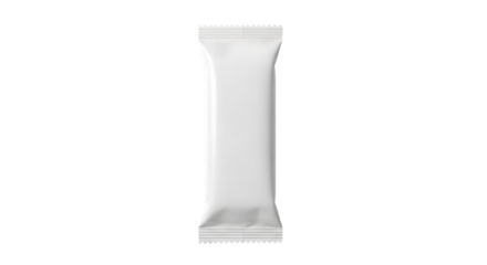 A single white stick of chewing gum or candy wrapper isolated on transparent background
