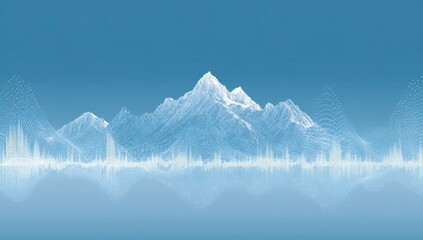 Abstract mountain range digital art