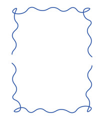 wavy frame line doodle banner blank cute illustration