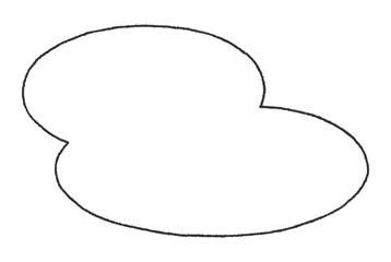 楕円形を二つ重ねた手描き風のフレーム （横長）