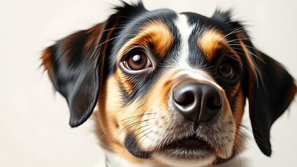 liberality. Closeup portrait of an adorable dog with soft lighting and copy space. wildlife magazines, conservation campaigns, designed for nature documentaries and education.