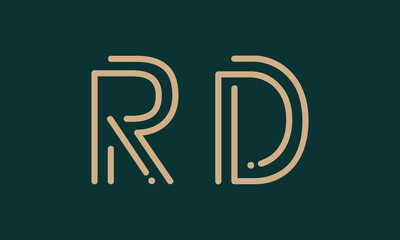 RD R rd initial logo | initial based abstract modern minimal creative logo, vector template image. luxury logotype logo, real estate homie logo. typography logo. initials logo