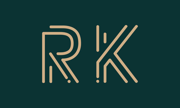 RK R rk initial logo | initial based abstract modern minimal creative logo, vector template image. luxury logotype logo, real estate homie logo. typography logo. initials logo