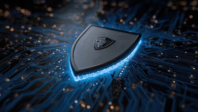 Digital shield on circuit board, cyber security