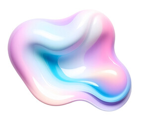 3D abstract gradient fluid shape