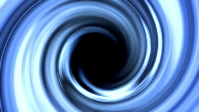 Dynamic looping animation of swirling blue vortex forming slow spinning tornado effect with dark center. The hypnotic spiral flow givesfuturistic and energetic abstract atmosphere