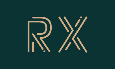 RX R rx initial logo | initial based abstract modern minimal creative logo, vector template image. luxury logotype logo, real estate homie logo. typography logo. initials logo