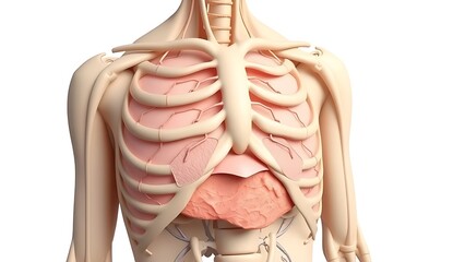 disequilibrium. Anatomical model of connective tissue layers in neutral tones, medical illustration style. STEM education sheets, lab safety posters, designed for biotech research communications.