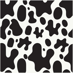 Cow print seamless pattern. Abstract cow skin pattern ideal for textile design, backgrounds, wallpapers, or creative branding with organic shapes.

