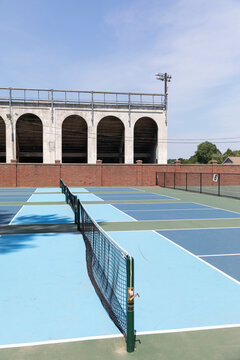  Pickleball court landscape nobody