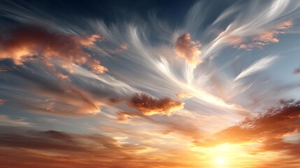 Breathtaking Sunset with Dramatic Clouds and Vibrant Sky Colors