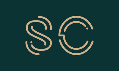 SC S sc initial logo | initial based abstract modern minimal creative logo, vector template image. luxury logotype logo, real estate homie logo. typography logo. initials logo