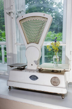 Old kitchen scales as decoration
