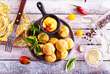plate of fried falafel balls