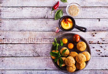 plate of fried falafel balls