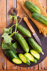 sliced cucumbers