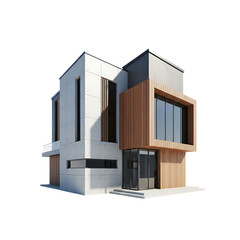Modern architectural design of a contemporary residential house