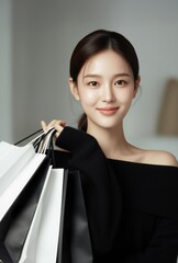 한국 쇼핑 및 선물 세일 콘셉트