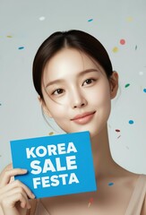 한국 쇼핑 및 선물 세일 콘셉트