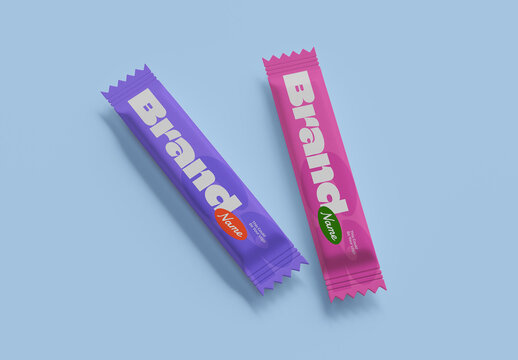 Matte Stick Sachet Mockup