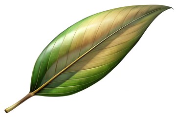 green leaf isolated on white