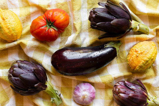 Colorful food vegetable still life 