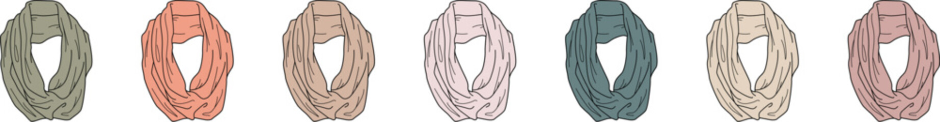 Elegant Scarves in Various Earthy Tones A Stylish Collection for Everyday Wear and Fashion Trends