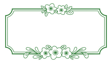Green floral decorative frame