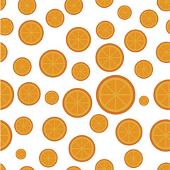 slice orange cartoon seamless pattern. Orange pattern design