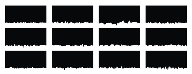 Obraz premium Separators shapes for website presentation set. Abstract curve top headline. Vector banner header and separator. blue Dividers Shapes for Website. vector illustration. 