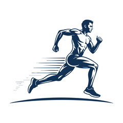 Dynamic running man illustration