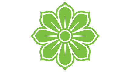 Green floral emblem graphic logo