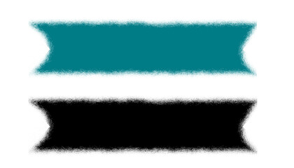 black grunge ribbon banner with rough textured lines in transparent background, abstract horizontal ribbon shape in sketch grunge style, distressed blue and black banner icon with uneven strokes