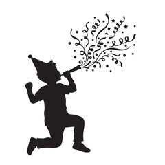 Party Celebration Child Festive New Year Silhouette