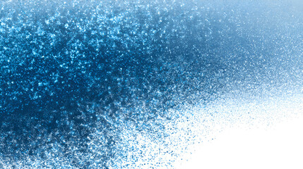 Sparkling blue glitter texture with a soft white gradient, perfect for festive backgrounds.