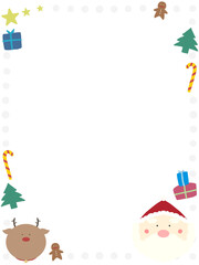 クリスマスのイラストフレーム