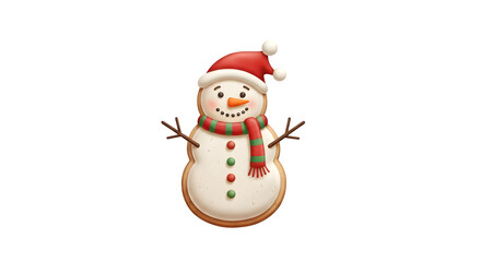 Gingerbread Snowman, isolated on transparent background