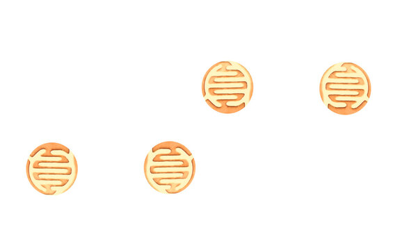 Point of contact buttons with gold pins for electronic components about over 0,76 micron of content of gold. On isolated transparent background.