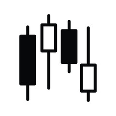 Chart candlestick solid icon vector design good for web or mobile app