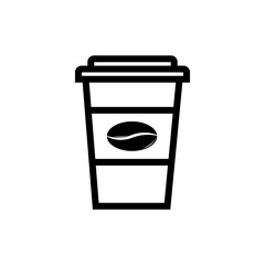 Vector Coffee Cup Icon – Takeaway Drink, Cafe, Beverage, Hot Drink, Espresso, Morning, Barista, Energy, and Caffeine Symbol